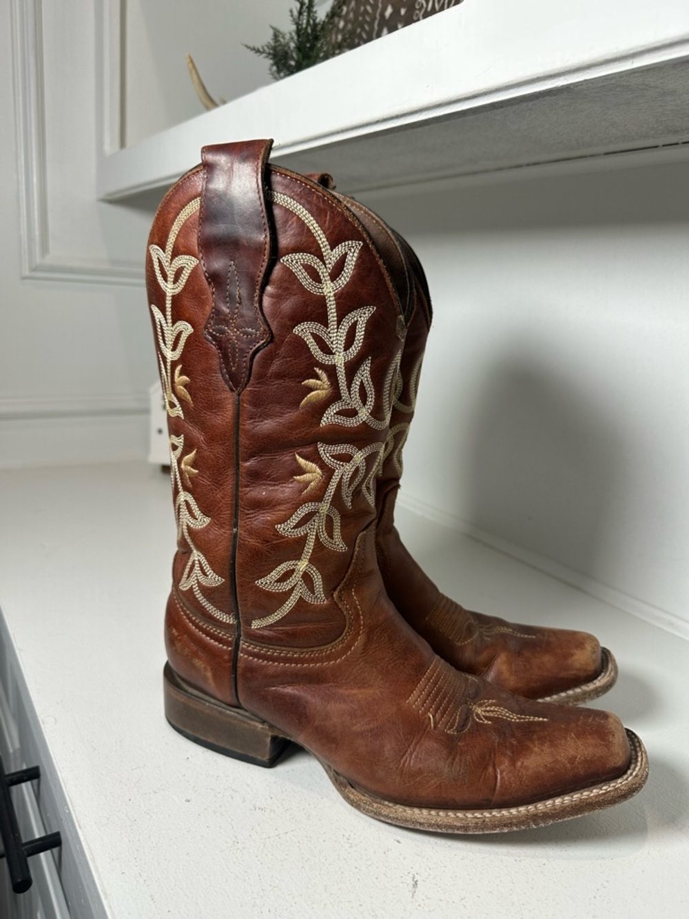 Circle G Corral Boots Womens 9.5M Brown Embroidered Western Cowgirl Classic - Picture 5 of 10
